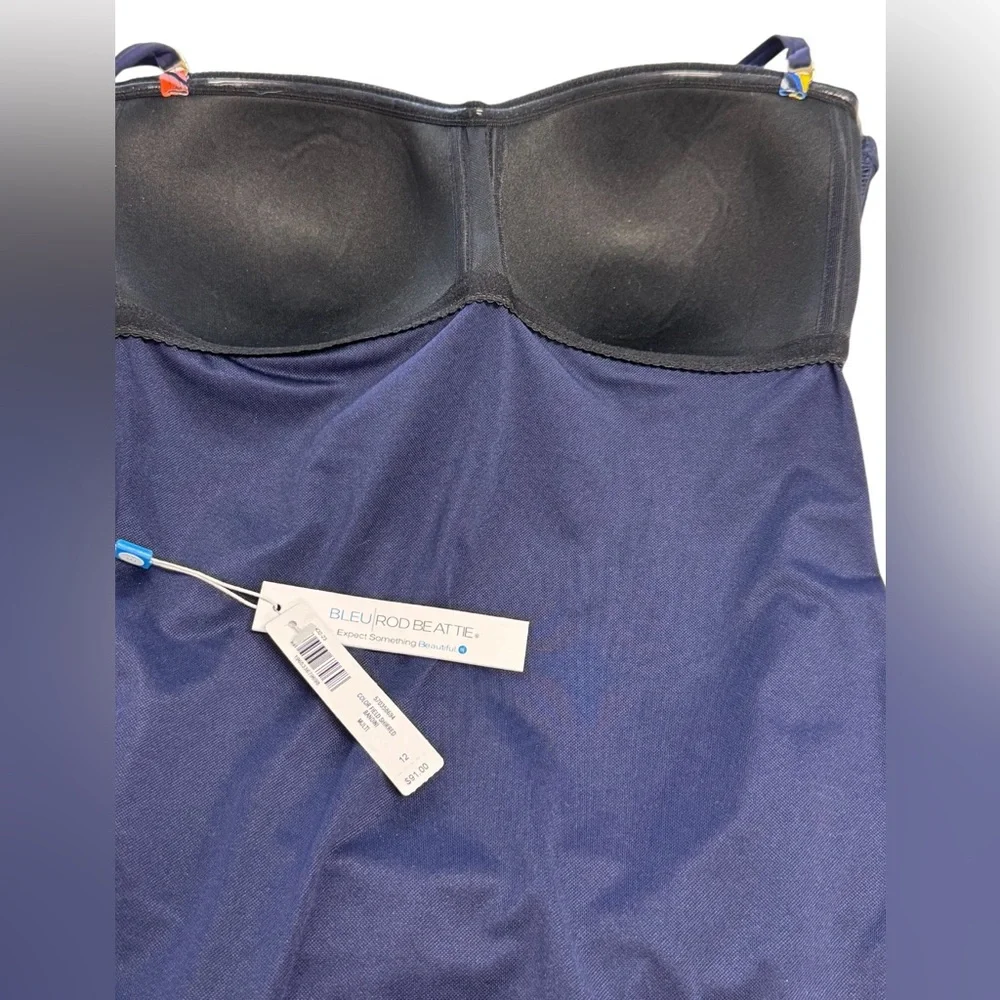 Bleu Rod Beattie Colorfield Bandini Swim Top Size 12 NWT